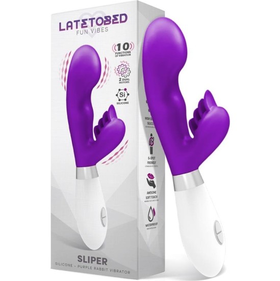 Latetobed Sliper Rabbit Vibe Silicone Purple