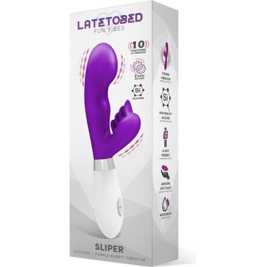Latetobed Sliper Rabbit Vibe Silicone Purple