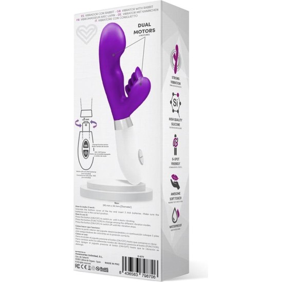 Latetobed Sliper Rabbit Vibe Silicone Purple