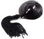 Latetobed Bdsm Line Self-Adhesive Heart Sequin Nipple Cover with Tassel Black