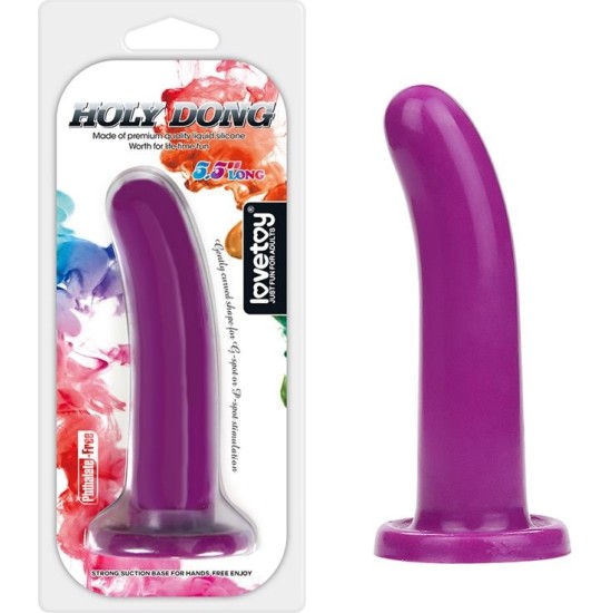Lovetoy Stimulator Holy Dong 5.5 Liquid Silicone Purple