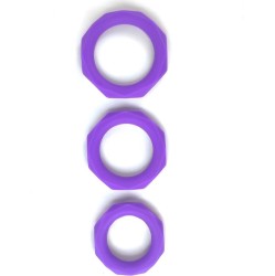 A-Gusto Set of 3 penis rings Silicone Purple