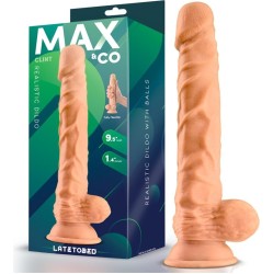 Max & Co Clint Realistic Dildo with Testicles Flesh 9.5