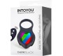 Intoyou Darkblack Vibrating Ring with Led Remote Control USB Silicone
