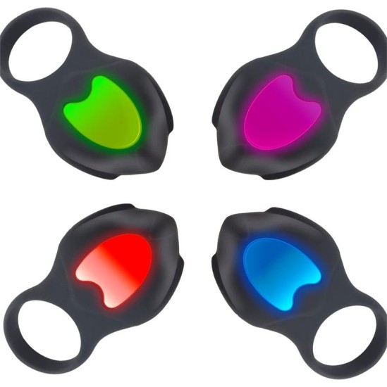 Intoyou Darkblack Vibrating Ring with Led Remote Control USB Silicone
