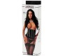 Amorable Set Corset, G-String and Stockings Black