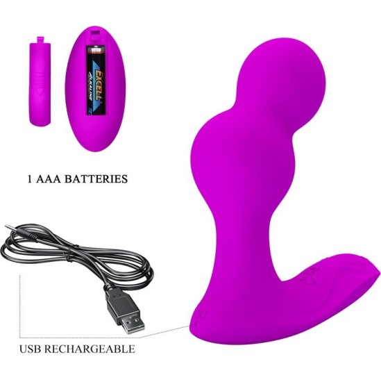Prettylove Terrance Vibrating Butt plug with Remote