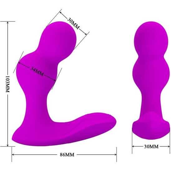 Prettylove Terrance Vibrating Butt plug with Remote
