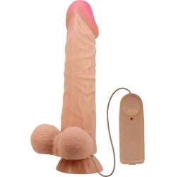 Baile Sliding Skin Vibrating Dildo with Remote Control 24 cm