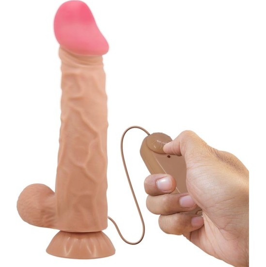 Baile Sliding Skin Vibrating Dildo with Remote Control 24 cm