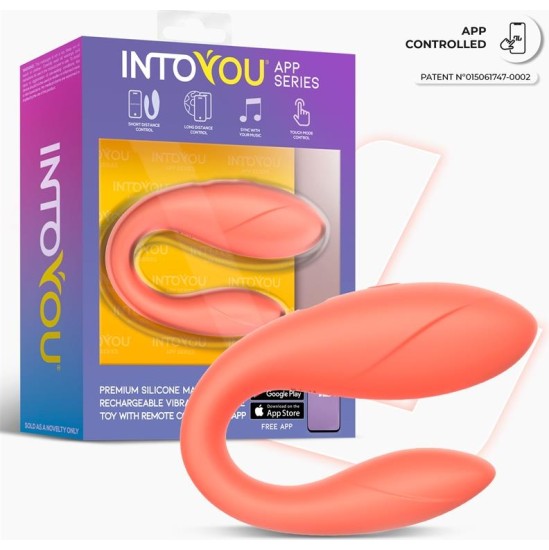 Intoyou App Series Couple Toy with App Flexible Silicone Salmon