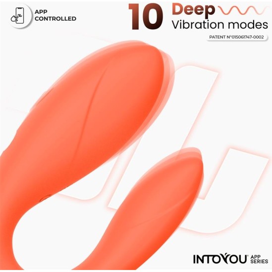 Intoyou App Series Couple Toy with App Flexible Silicone Salmon