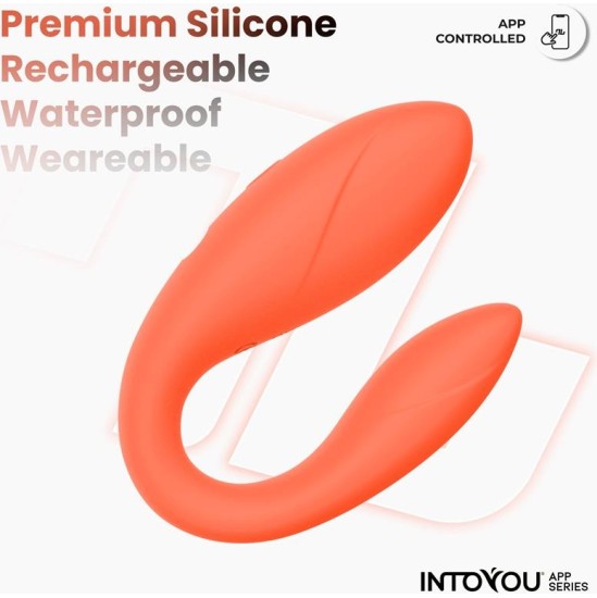 Intoyou App Series Couple Toy with App Flexible Silicone Salmon