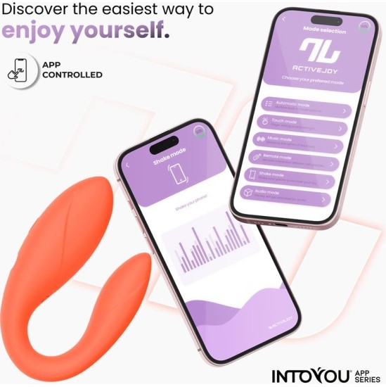 Intoyou App Series Couple Toy with App Flexible Silicone Salmon