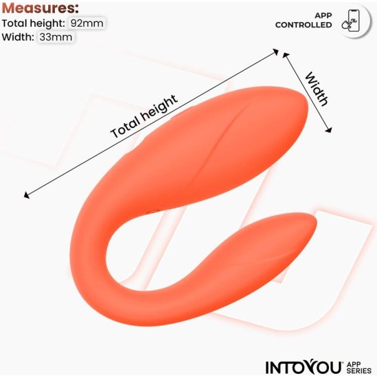 Intoyou App Series Couple Toy with App Flexible Silicone Salmon