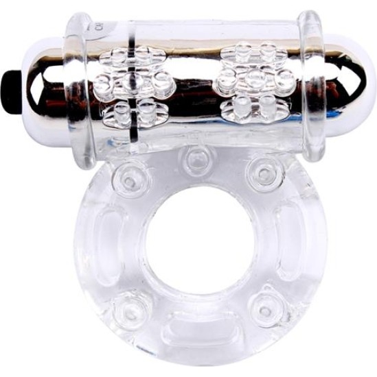 Chisa Vibrating Bull Ring-Clear
