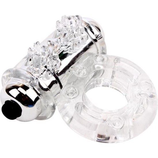 Chisa Vibrating Bull Ring-Clear