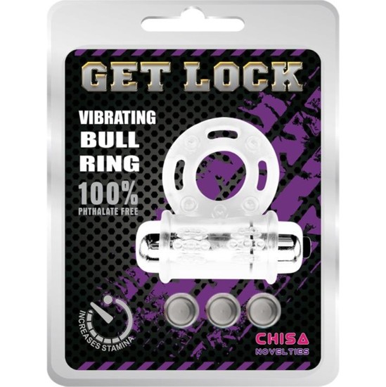 Chisa Vibrating Bull Ring-Clear
