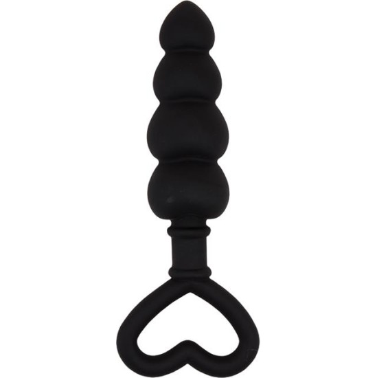 Chisa Beaded Luv Probe 15.6 x 3.4 cm Silicone Black