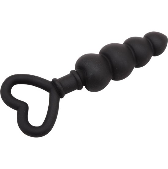 Chisa Beaded Luv Probe 15.6 x 3.4 cm Silicone Black