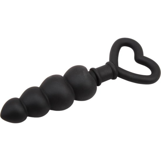 Chisa Beaded Luv Probe 15.6 x 3.4 cm Silicone Black