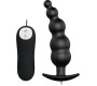 Prettylove Anal Plug Bubbles Vibrator Black withRemote Control