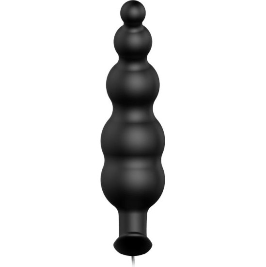 Prettylove Anal Plug Bubbles Vibrator Black withRemote Control