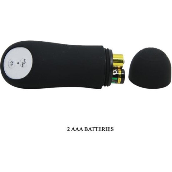 Prettylove Anal Plug Bubbles Vibrator Black withRemote Control