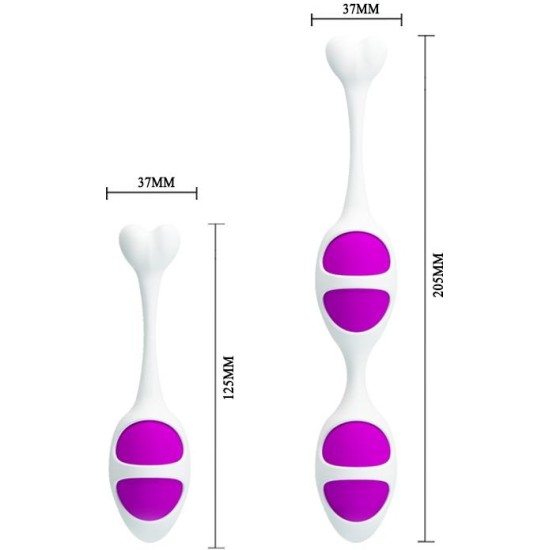 Prettylove Pretty Love Oval Shaped Kegel Balls Purple