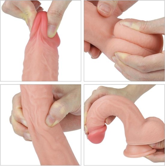 Lovetoy Dildo Nature 8 Liquid Silicone Flesh