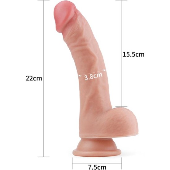 Lovetoy Dildo Nature 8 Liquid Silicone Flesh