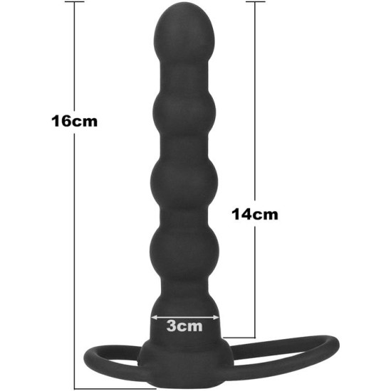 Lovetoy Butt Plug Double Prober with Vibration Black