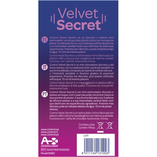 Control Mini Vibe Velvet Secret 5 Functions