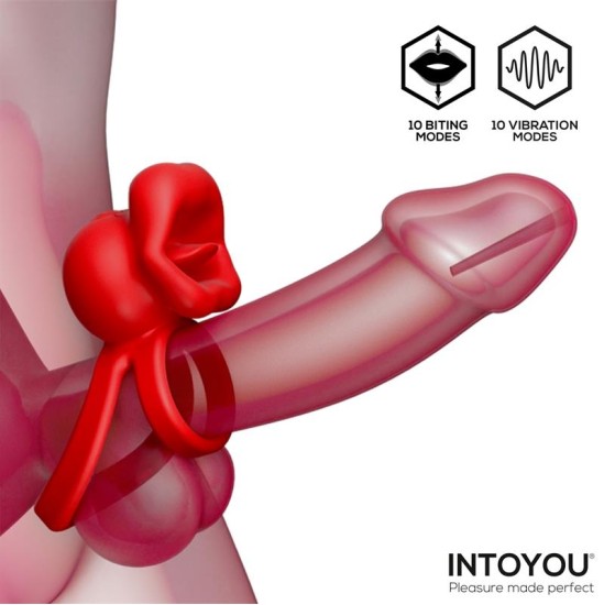 Intoyou Bittey Cock Ring with Vibration and Biting
