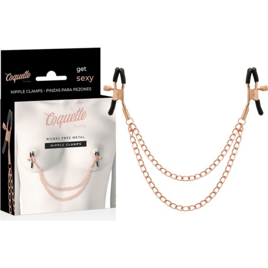 Coquette Fantasy COQUETTE CHIC DESIRE - FANTASY METAL NIPPLE CLIPS WITH CHAIN