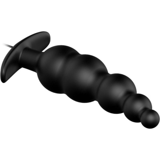 Pretty Love Bottom PRETTY LOVE - ANAL PLUG SILICONE EXTRA STIMULATION AND 12 VIBRATION MODES BLACK REMOTE CONTROL