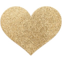 Bijoux Flash Collection BIJOUX - INDISCRETS FLASH GOLDEN HEART NIPPLE COVERS