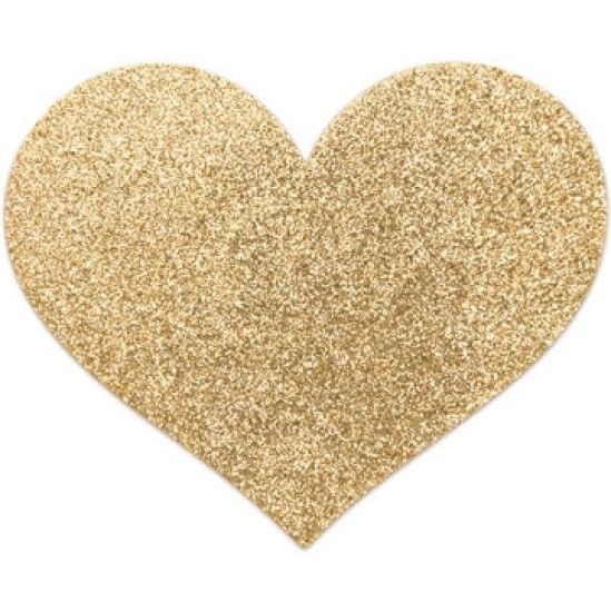 Bijoux Flash Collection BIJOUX - INDISCRETS FLASH GOLDEN HEART NIPPLE COVERS