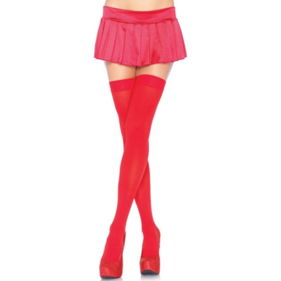 Leg Avenue Hosiery LEG AVENUE - NYLON THIGH HIGHS RED