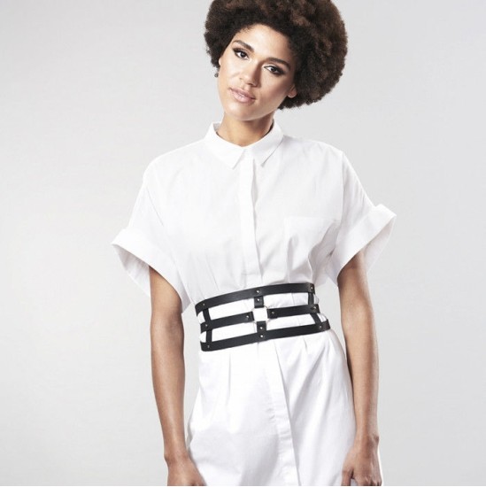 Bijoux Maze BIJOUX - INDISCRETS MAZE BELT WITH STRAP BLACK