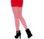 Leg Avenue Hosiery LEG AVENUE - WHITE/RED STRIPED TIGHTS