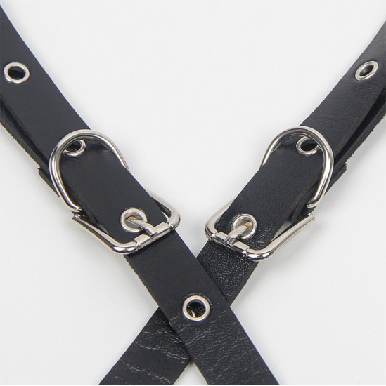 Subblime Fetish SUBBLIME - HARNESS WITH STRAPS AND CHAINDETAILS ONE SIZE