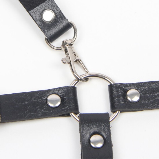 Subblime Fetish SUBBLIME - HARNESS WITH STRAPS AND CHAINDETAILS ONE SIZE