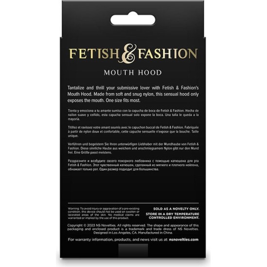 Ns Novelties FETISH & FASHION MOUTH HOOD NYLON WHITE