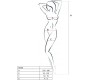 Passion Woman PASSION - WOMAN BS038 BODYSTOCKING BLACK ONE SIZE