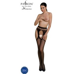 Passion Woman Garter & Stock PASSION - ECO COLLECTION BODYSTOCKING ECO S002 BLACK