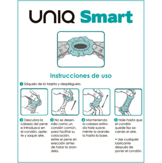 Uniq SMART LATEX FREE PRE-ERECTION CONDOMS 3 UNITS