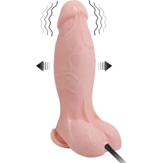Baile REALISTIC VIBRATING AND INFLATABLE DILDO 18.8 CM