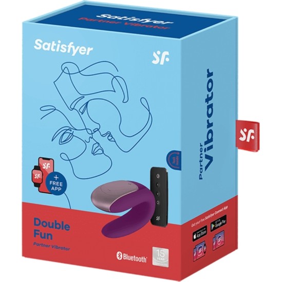 Satisfyer Connect SATISFYER - DOUBLE FUN PARTNER VIBRATOR PURPLE