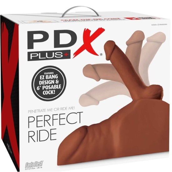 Pdx Plus+ PDX PLUS - PERFECT RIDE MASTURBATOR PENIS AND ANUS BROWN